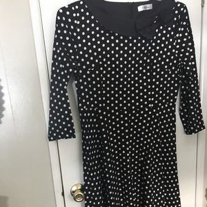 Rockabilly‎ black and white polka dot dress